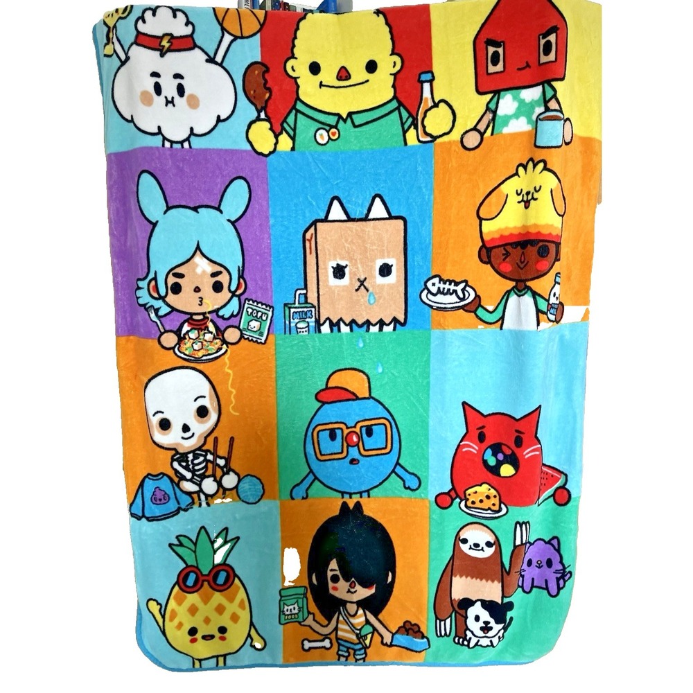 Toca Boca Life World Ultra Soft Micro Fleece Blanket Throw well loved 44x65